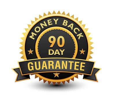 90-day money-back guarantee seal